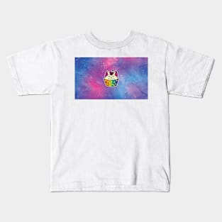 Rainbow Catcakes, Baked Cuteness! On Pink and Blue Sky! Kids T-Shirt